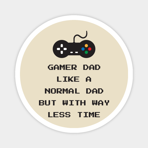 Gamer Dad Bits Pixelated Magnet by notami